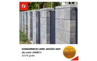 JONIEC® wyróżniony złotym godłem Konsumenckiego Lidera Jakości 2021